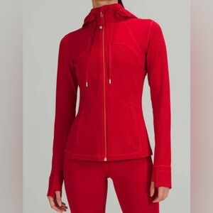 Lululemon Like New Hooded Define Jacket, Red color perfect for New Year! size 8